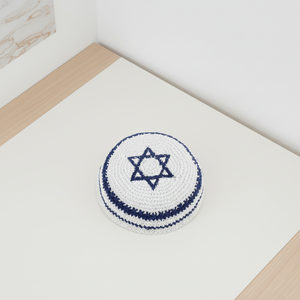 <span class=keywords><strong>Chapeau</strong></span> <span class=keywords><strong>juif</strong></span> en crochet prêt à être expédié, 100 % coton, kippa tricotée style bohème, kippot traditionnel avec logo brodé pour usage quotidien, pour hommes - Product Image 4