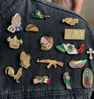 Badge de chapeau de club de baseball personnalisé en émail souple plaqué or vintage, accessoires de broche à clipser sur chapeau, vente en gros