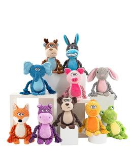 Commercio all'ingrosso Pet cigoloso giocattoli da masticare peluche di peluche animale di pezza suono per i denti del cucciolo di pulire il cane divertente giocattolo da masticare - Product Image 2