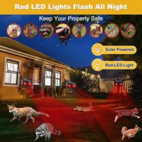 Répulsif solaire pour animaux Lumière clignotante extérieure étanche efficace pour chat oiseau renard mouffette Coyote Dissuasion pour poulailler