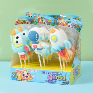 45g de bonbons gommeux aromatisés aux <span class=keywords><strong>fruits</strong></span> emballés individuellement en forme de guimauve <span class=keywords><strong>sucette</strong></span> - Product Image 5