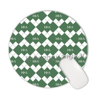 ZPB Zeta Phi Beta Sorority Tapis de souris rond, base en caoutchouc antidérapante, tapis de bureau, surface lisse, tapis de souris pour ordinateur, accessoires pour la maison