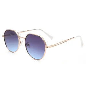 Fashion 2024 Oversize Metal Sunglasses Round Frame Frame Sunglasses Manufacture Factory Oem Odm Polarized Sunglasses
