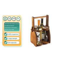 Support en bois pour bouteilles de vin et verres, étagère à bière, organisateur de rangement, présentoir de boissons pour cuisine et bar