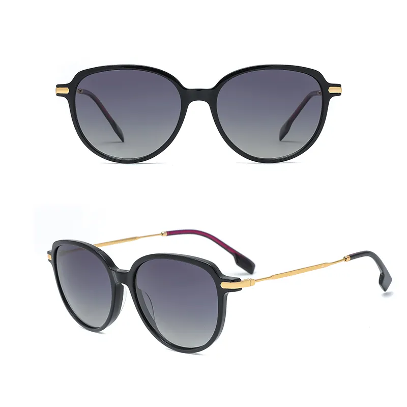 Small frame sunglasses woman polarized lens round fashionable ACETATE sunglasses