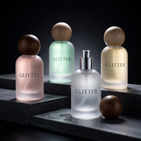 Flacon pulvérisateur élégant en verre dépoli 30ml 50ml, flacon de parfum vide rechargeable pour emballage de parfums de marque