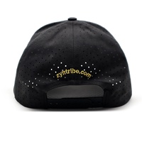 Gorras deportivas para hombre con logotipo personalizado y bordado para golf, Parche de PVC de goma, poliéster, perforación láser, ajuste seco