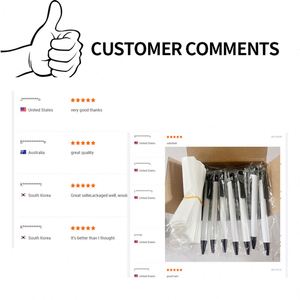 Bolígrafos Blancos Metálicos para Impresión Tipográfica, al por Mayor, con Envoltura Retráctil para Impresión Personalizada - Product Image 3