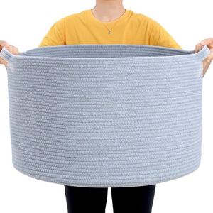 Ensemble de 2 paniers à linge lavables en machine, tissés à la main, avec couvercle, en plastique, style boîte à pain mignonne, avec poignée - Product Image 3