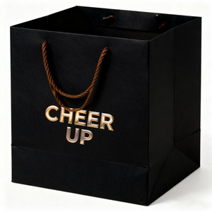 Sacs <span class=keywords><strong>en</strong></span> carton carrés imprimés <span class=keywords><strong>en</strong></span> gros, sacs cadeaux pour petites entreprises, écologiques, <span class=keywords><strong>en</strong></span> matériaux recyclés, logo personnalisé, vêtements à prix abordable - Product Image 3