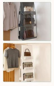 Hot Sale 8-Pocket Foldable Organizer Household Dust-Proof Hanging Closet Storages Handbag Storage <b>Bag</b> - Product Image 3