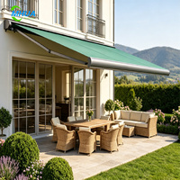 Auvent rétractable électrique à cassette complète avec télécommande, auvent extérieur imperméable pour restaurant, café, villa