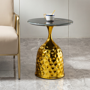 Wholesale Modern Style Custom Hammered Steel <b>Console</b> <b>Table</b> Adjustable Height Living Room Dining Bedroom Nightstand Circular - Product Image 6