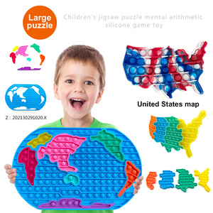 Gioco Educativo per Bambini 2025, Puzzle della Mappa del Mondo, Giocattolo Antistress in Gomma Unisex - Product Image 5