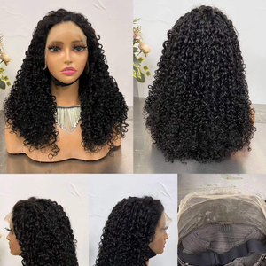 Letsfly 300% Density Brazilian Virgin Human Hair 13*4 Lace Frontal Wig Vendors Super Double Drawn Pixie Curly Lace Frontal Wigs - Product Image 5