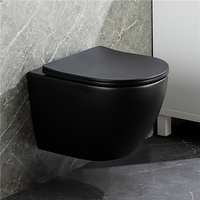 Vente directe d'usine, toilette murale moderne, cuvette de toilette à siphon en P, une seule pièce, double chasse d'eau, toilette en céramique sans bride, suspendue au mur