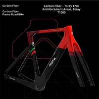 Vélo de route Muidler Ares S7 24 vitesses entièrement en carbone avec guidon drop-bar, axe traversant, transmission électronique, freins à disque hydrauliques, pour hommes et femmes