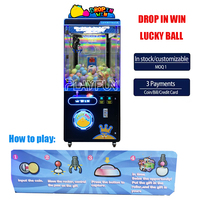 Playfun Brésil Populaire Lucky Ball Prize Games Win the Ball Machine Drop in Win Capsule Toy Gift Arcade Games Machine