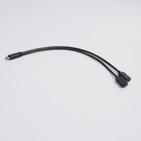 15W3A Câble de charge d'alimentation USB C mâle vers double USB C femelle 30cm