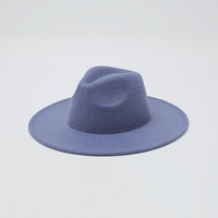 Chapeau Fedora en feutre imitation laine à large bord, style cowboy jazz rétro britannique, unisexe, pour automne-hiver, accessoire de tête formel
