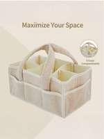 Grand Sac à Langer en Peluche Teddy Multifonctionnel Doux, Sac de Maternité de Voyage pour Mamans, Enfants et Bébé, Organisateur de Couches