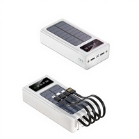 Chargeur rapide 2-en-1 haute performance, chargeur solaire portable extérieur, batterie externe Li-Polymère 30000mAh, entrée Micro USB/Type-C, sortie DC 4 lignes