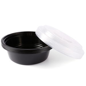 China Specialized Produce Disposable Plastic Round Clear Black Food Container