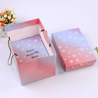 Boîte à cupcake en papier de qualité alimentaire, 6 pièces, pour cupcakes de noël, avec insertion, mini boîte