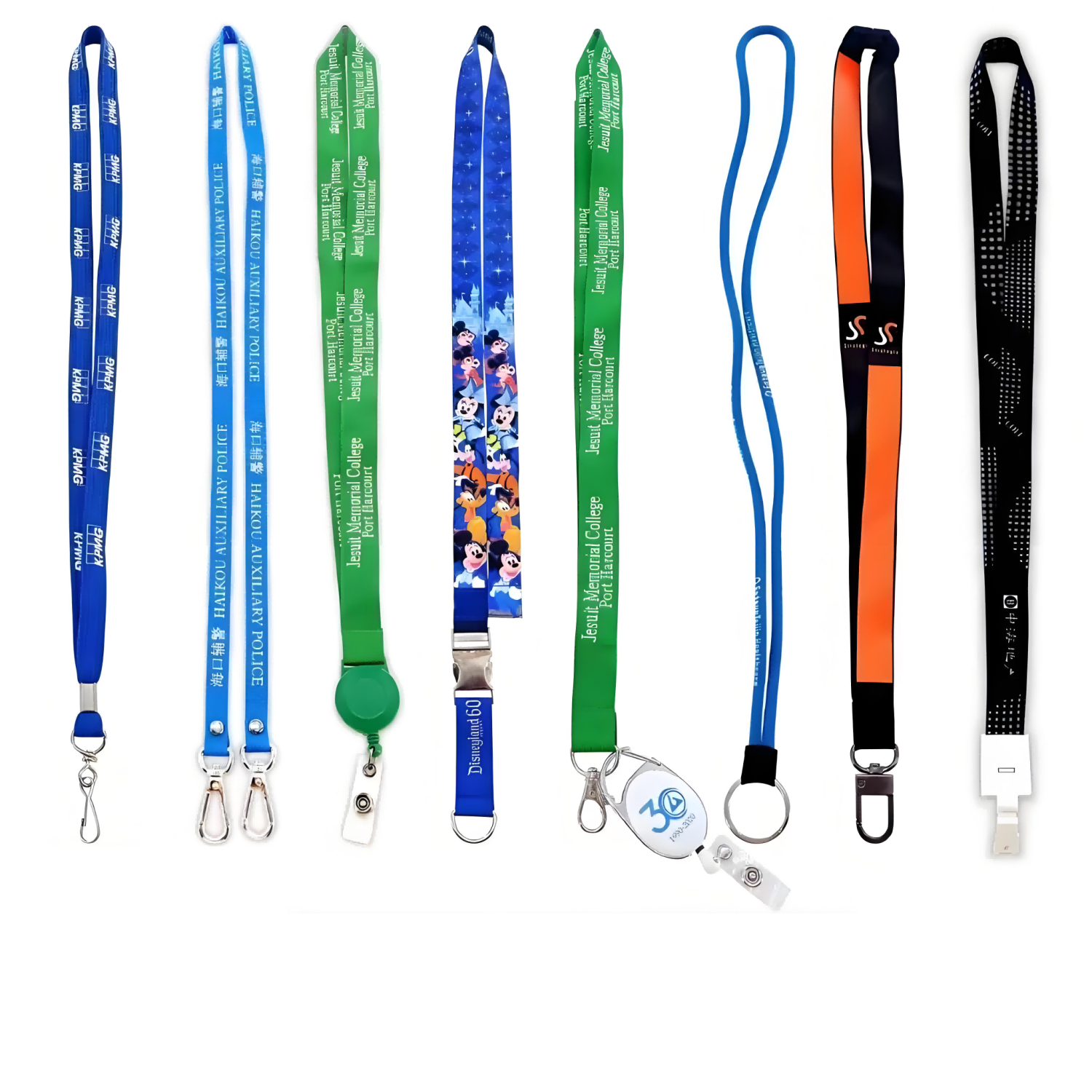 Custom Nylon Lanyard Durable Versatile with Silk Screen Digital Offset Gravure Embossing Printings Polyester Hook Accessory