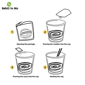 Nouilles de konjac vertes naturelles fraîches, ramen instantané, udon, spaghetti en gobelet et en bouteille, emballage en vrac - Product Image 4