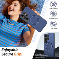 Étui de téléphone magnétique antichoc de haute qualité avec sensation agréable au toucher 360 °   Support rotatif pour Samsung Galaxy S27 Plus S26 Ultra A17 A18 A37
