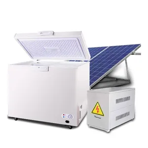 Congelador de helados con energía solar de ahorro de energía Ventas directas de fábrica Congelador de pecho profundo abierto superior para uso en exteriores