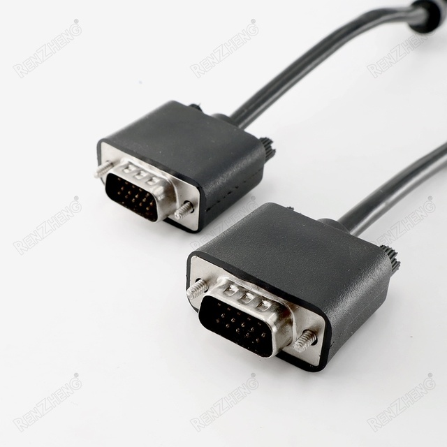 1.5m VGA3+4 Male to Male Video Extension Cable PVC Insulated Adapter for PC & Monitor/Projector with VGA Socket Port