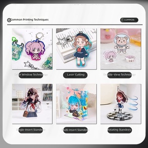 Custom Design Bulk Promotional <b>Keychain</b> Custom Logo Cute Kawaii Cartoon <b>Anime</b> Clear Glitter Acrylic Plastic <b>Keychain</b> Acrylic - Product Image 6