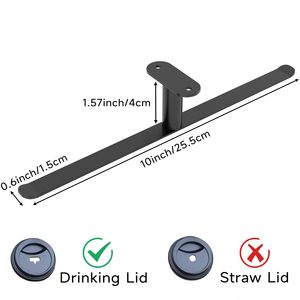 Organisateur de couvercles de gobelets en acier inoxydable à fixer sous l'armoire, support pour couvercles de tasses Yeti/Stanley/Simple Modern - Product Image 3