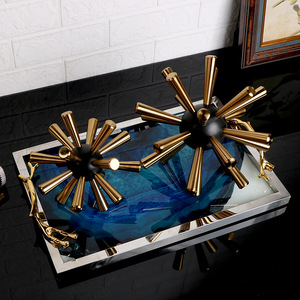 Sphères dorées d'<span class=keywords><strong>art</strong></span> de luxe, accessoires pour la maison, ornements d'<span class=keywords><strong>art</strong></span> créatifs en métal, décoration d'<span class=keywords><strong>art</strong></span> pour table - Product Image 3