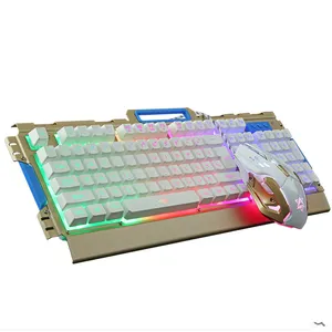 Usb Wired Luminous Keyboard And Mouse Set Trading Metal Keyboard Set Usb Esports Gaming Keyboard And Mouse Set