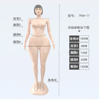 Mannequins de présentation pleine grandeur pour femmes grandes tailles, formes de présentation féminines en plastique pour magasins de vêtements
