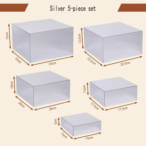 Mesa de postre acrílica con espejo de Buffet moderno portátil, ecológica para Hotel personalizado, descanso para té, estante de exhibición de pasteles, adornos - Product Image 6