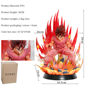 Figura de Acción de Juguete de Anime de PVC de Son Goku Kaiouken CS de 38 cm, Modelo de Adorno, Regalo de Cumpleaños - Product Image 2