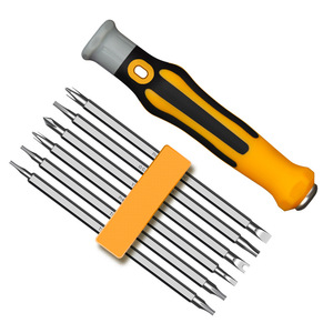 Jeu de tournevis Phillips Torx, embouts triangulaires, poignée antidérapante en acier au chrome vanadium magnétique, pour outils de réparation domestique - Product Image 1