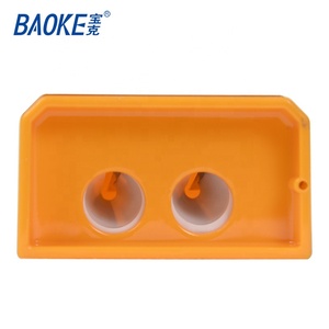 BAOKE-afiladores de lápices de plástico con 2 agujeros, manual para Proveedores de arte/Estudiante/escuela/papelería, 1 ud. - Product Image 5