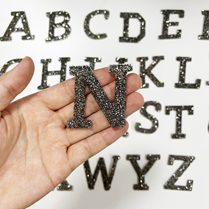 แผ่นตัวอักษรรีดติดพลอยเทียมสำหรับ3D แผ่นตัวอักษรแบบรีดติดได้ - Product Image 3