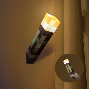 Lámpara <span class=keywords><strong>Minecraft</strong></span> LED, luz nocturna, recargable por USB, decoración para dormitorio, lámpara de mesa, fuente de luz, ambiente decorativo, regalo de cumpleaños - Product Image 1