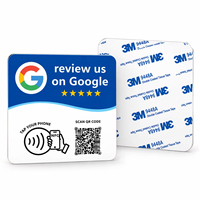 Carte NFC personnalisée en acrylique 100x100mm 13,56 MHz avec code QR dynamique, étanche, pour marketing professionnel