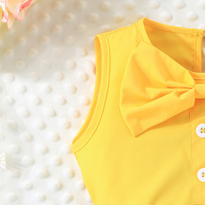 กางเกงยีนส์ขาสั้นตกแต่งมุก ผ้าโพลีเอสเตอร์/คอตตอน สไตล์ลำลองน่ารัก สำหรับเด็กผู้หญิงอายุ 3-7 ปี ลายเรียบ เสื้อผ้าแฟชั่นเด็ก - Product Image 4