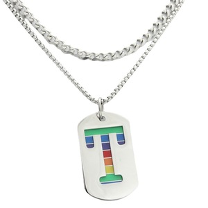 yunnique Stainless Steel T Letter Pendant Necklace Men's Retro Geometric Design Gift 280632 - Product Image 5