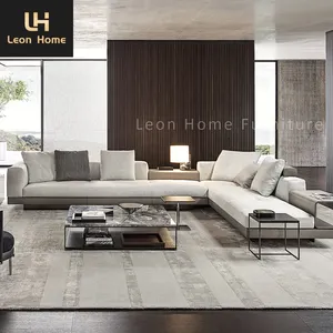 Moderner Stoff im europäischen Stil L-förmige Sofa garnitur Möbel Schnitts ofa Lounge Couch für Wohnzimmer Sofa