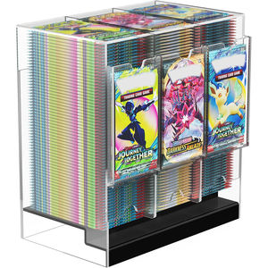 Vente en gros, présentoir pour booster transparent personnalisé, 3 lots <span class=keywords><strong>de</strong></span> plastique perspex poli pour jeu <span class=keywords><strong>de</strong></span> <span class=keywords><strong>cartes</strong></span> à collectionner sport acrylique - Product Image 1