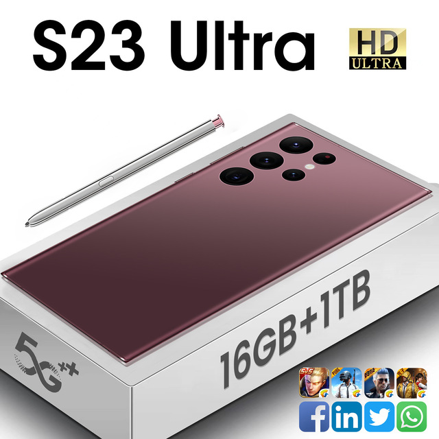 2025 Dual Sim Low Price S23 Ultra Cellular Smart Cell Phone 5G Mobile Phones Wholesale Unlocked Android 14 Smartphones